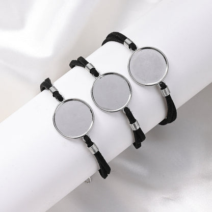 20/32PCS 20mm PU Leather Bracelet Blanks for DIY Jewelry