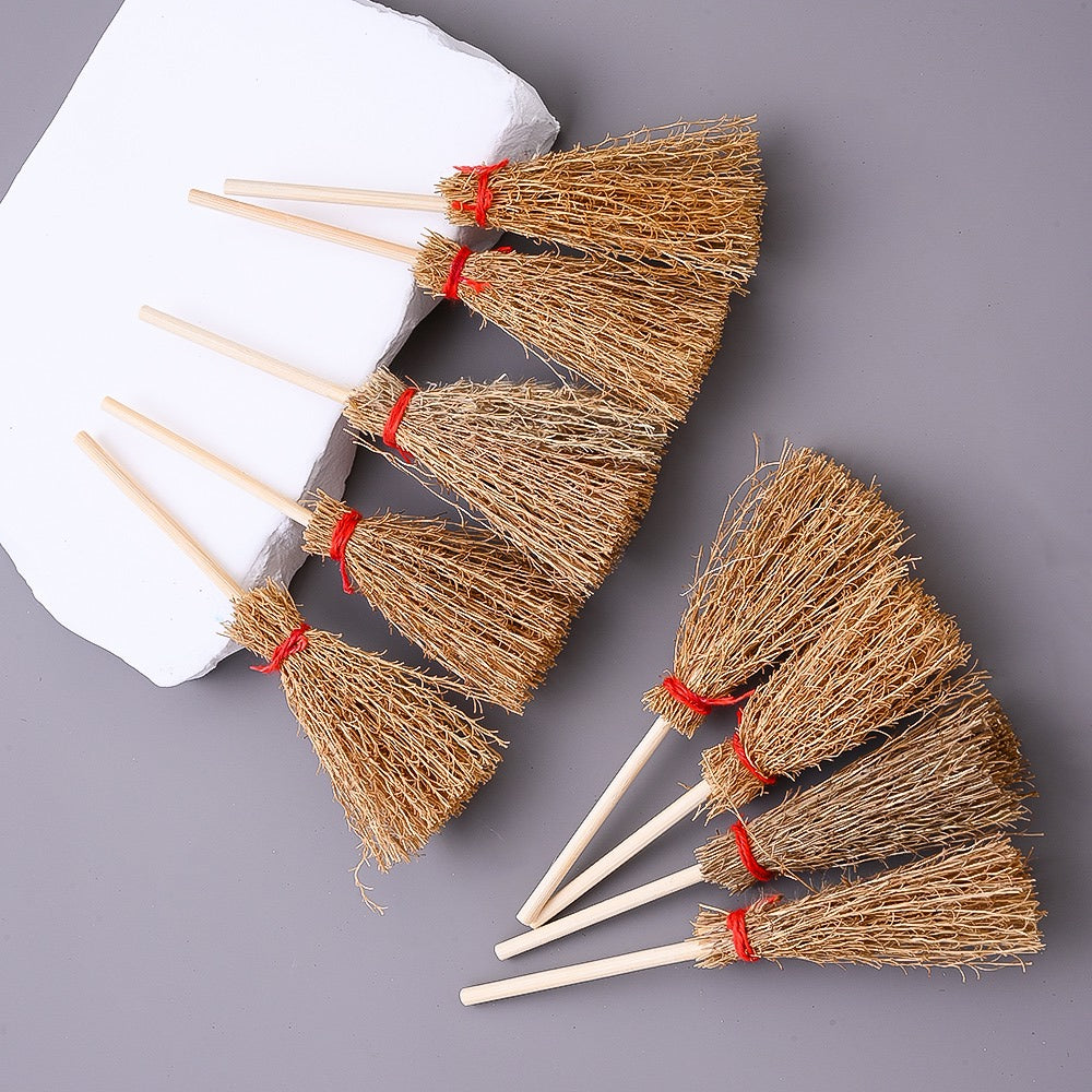 10 cm Brown Mini Broom Charms