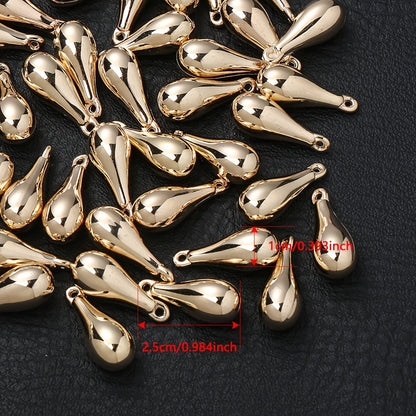Gold & Silver CCB Plastic Pendants