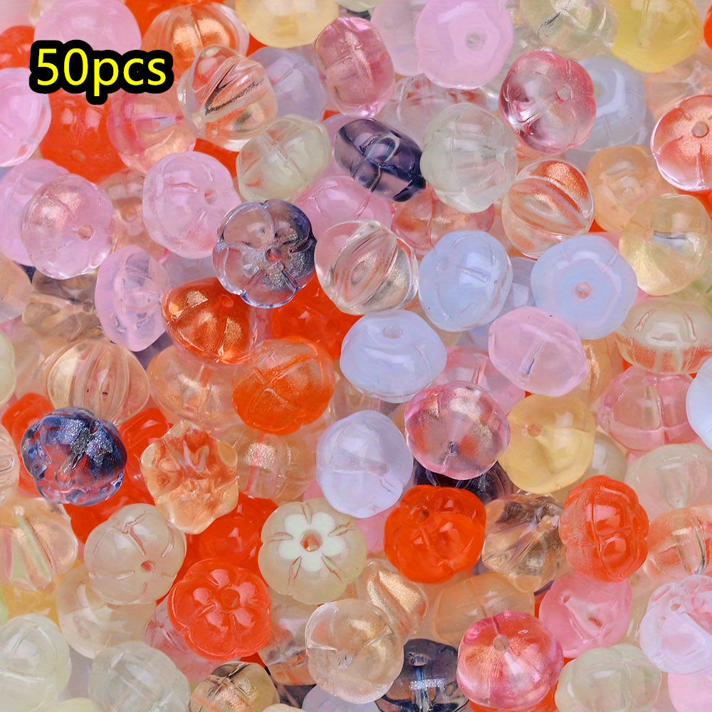 Halloween Pumpkin Czech Glass Beads