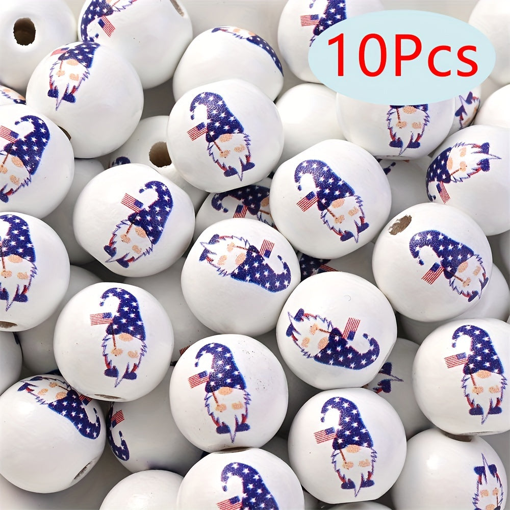 Patriotic Wooden Beads