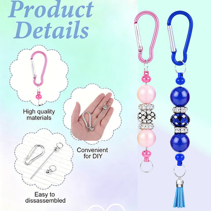 D-Shaped Beadable Keychain Kits