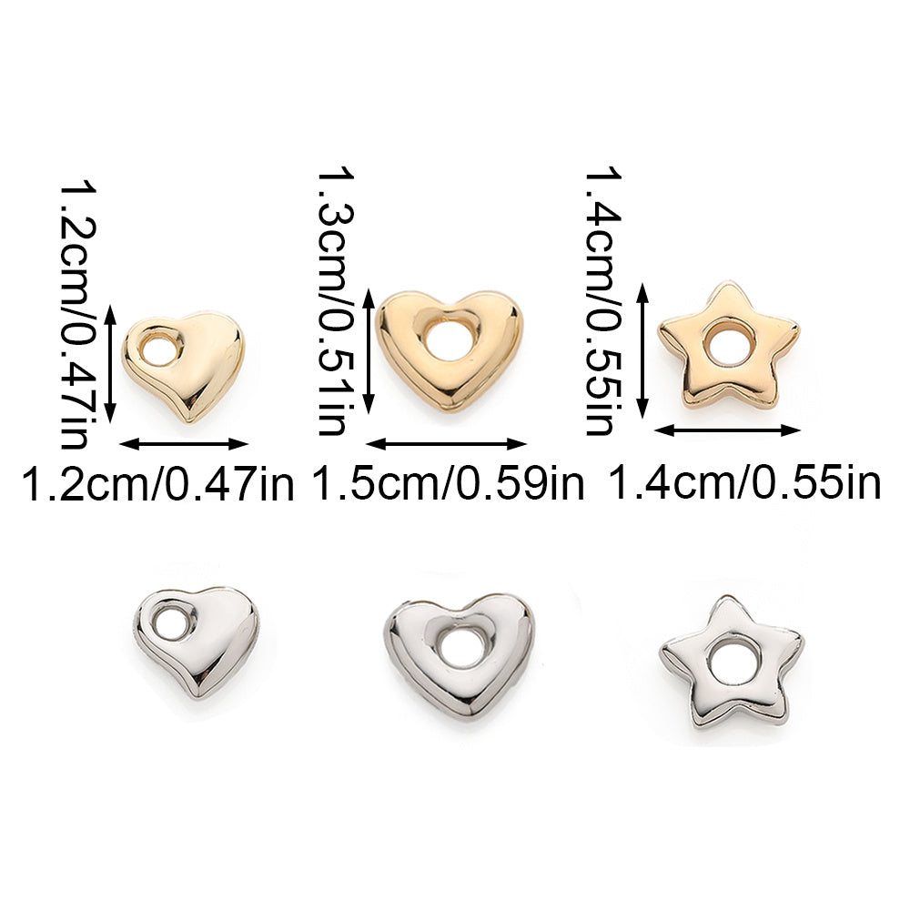 Star Heart CCB Beads