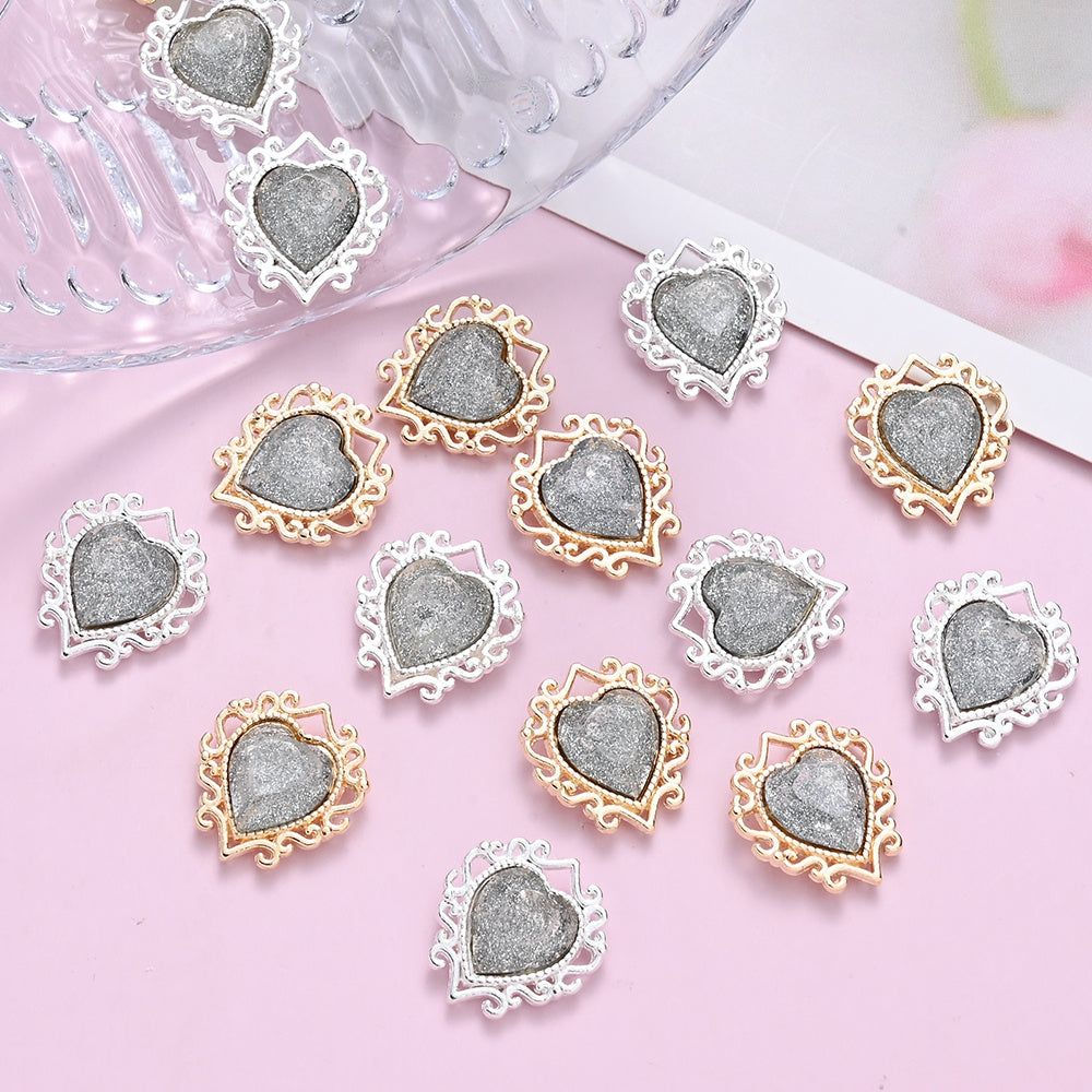 10PCS Sparkling Rhinestone Zinc Alloy Pendant Set