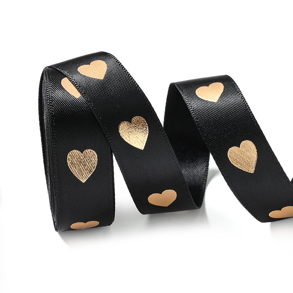 1 Roll 5 Yards Peach Heart Hot Stamping Ribbon