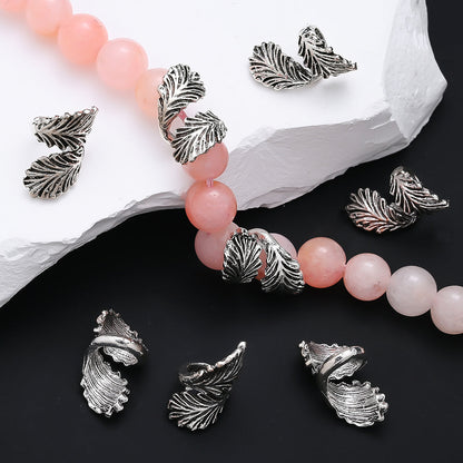 Feather Alloy Spacer Beads
