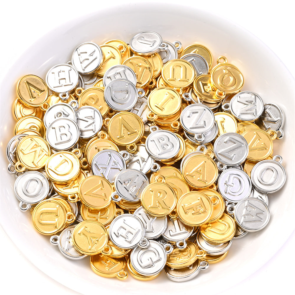 Acrylic Letter Round Pendants