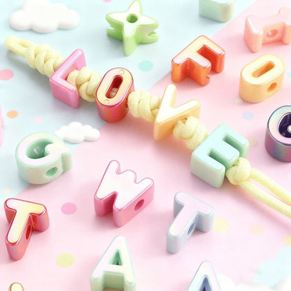 UV Color Letter Acrylic Beads