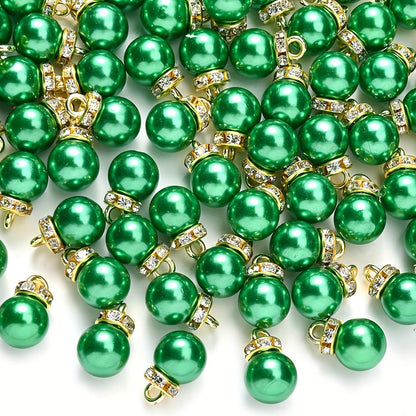 10x14 mm Christmas Acrylic Rhinestone Pendant Charms