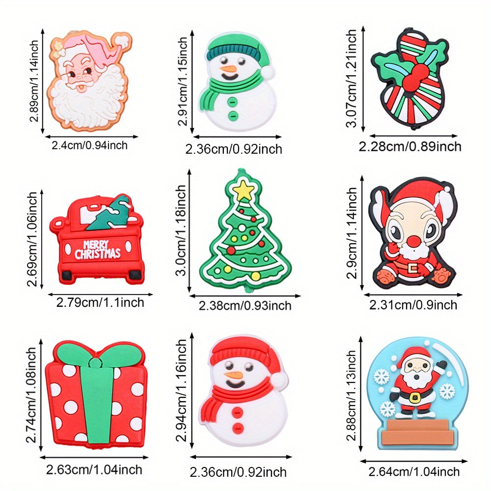 20PCS Christmas-Themed Silicone Loose Bead Set