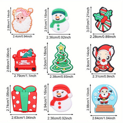 20PCS Christmas-Themed Silicone Loose Bead Set
