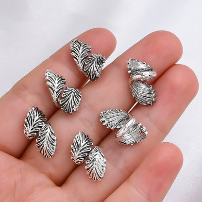Feather Alloy Spacer Beads