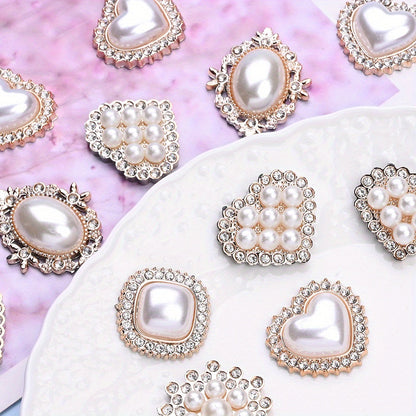 Acrylic Imitation Pearl Rhinestone Flatback Bead Set