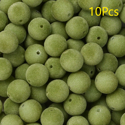 Frosted Round Acrylic Beads