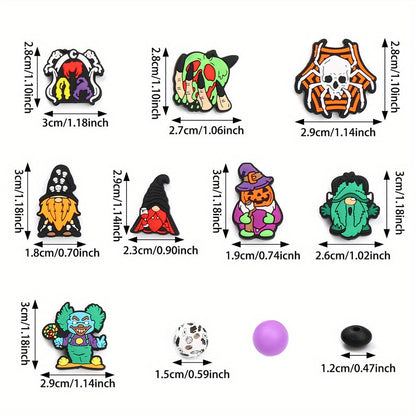 72-Piece Halloween Silicone Bead Set