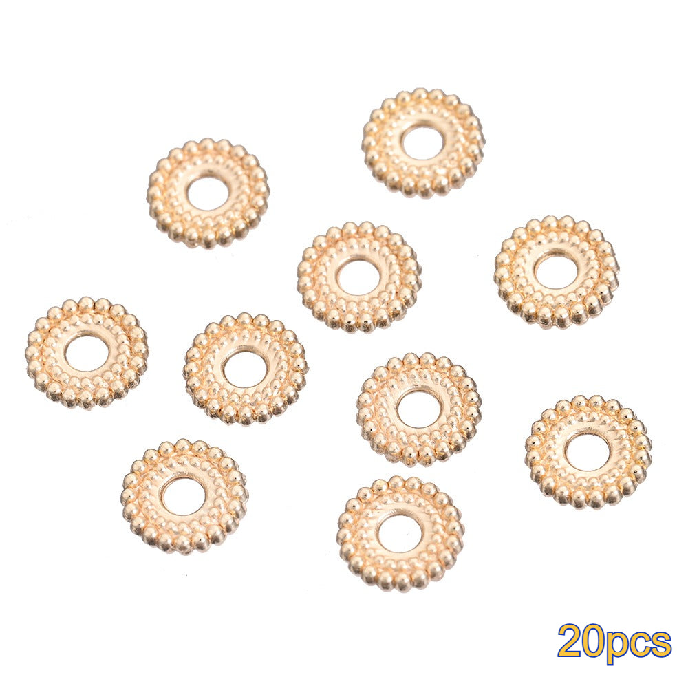 20PCS Gold Alloy Multi-Shape Spacer Bead Set