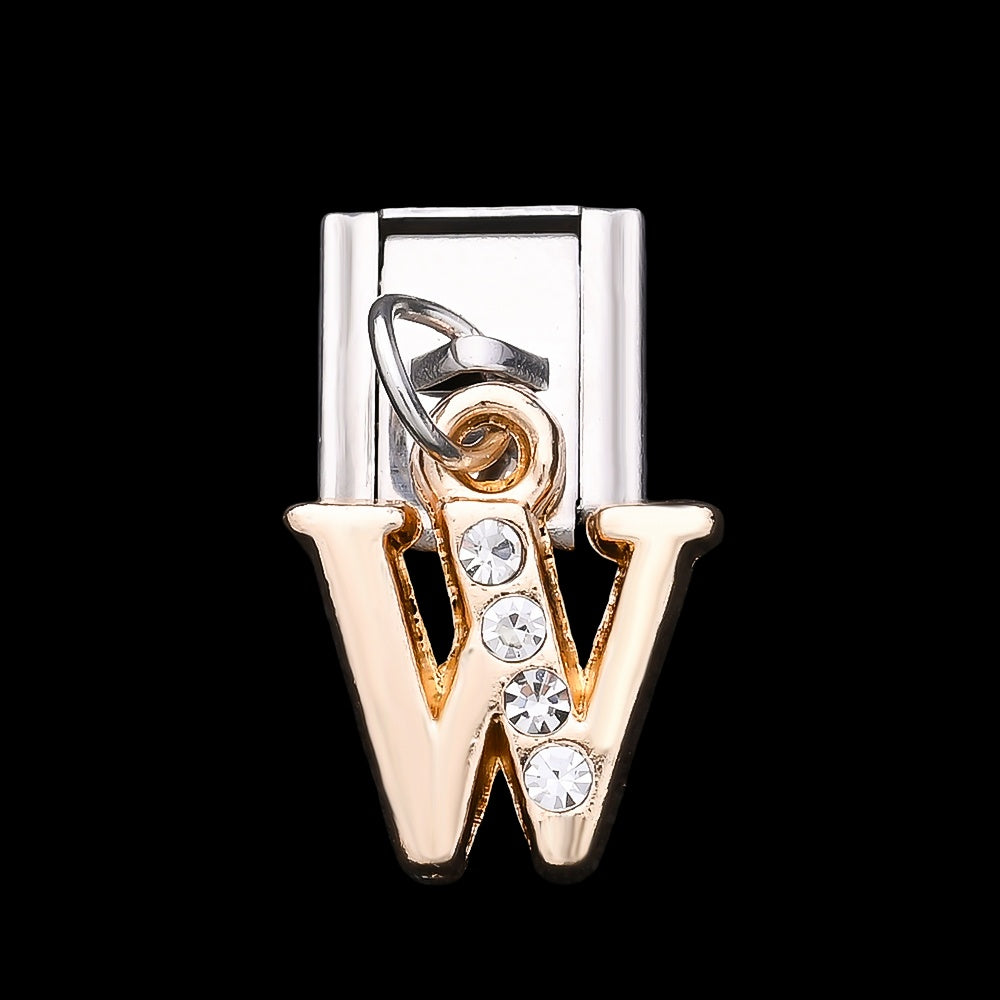 1PC Rhinestone A-Z Letter Modular Bracelet Charm Set