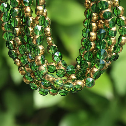 49PCS 6mm 16-Sided Faceted Glass Bead Set