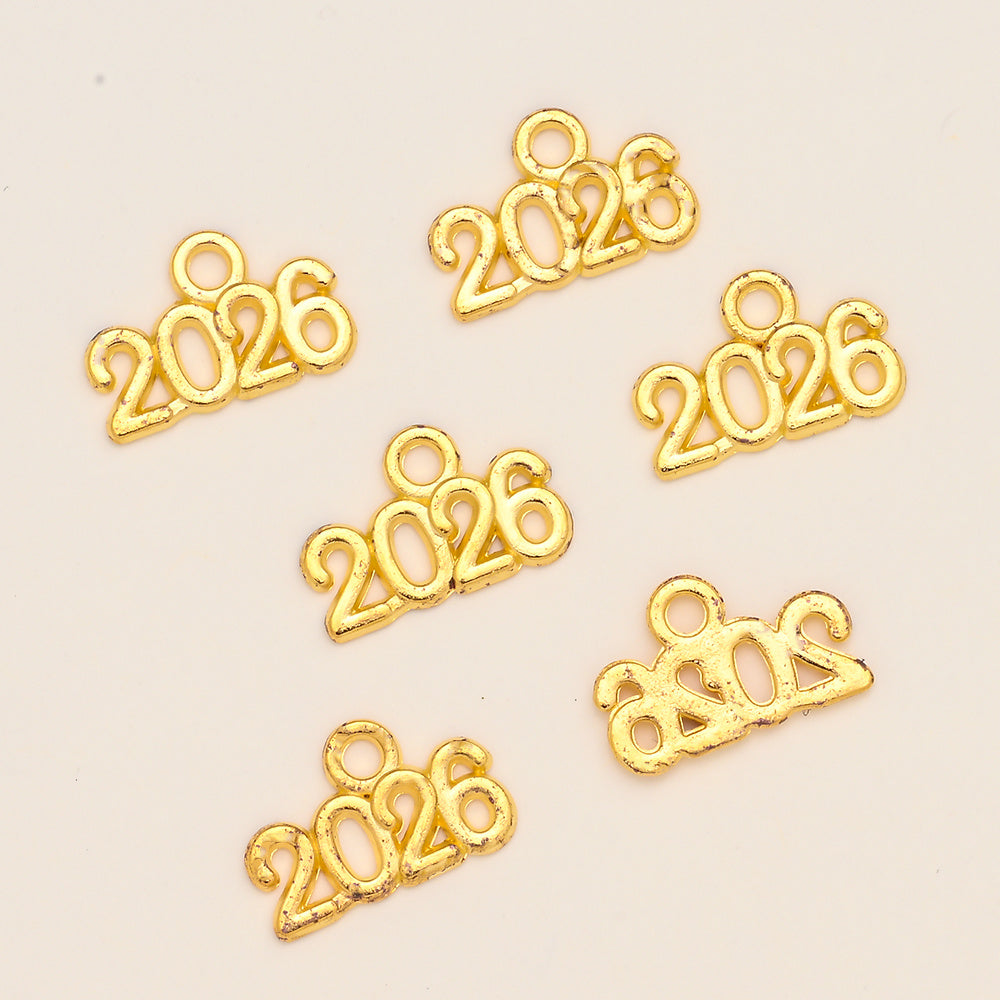 Vintage Number Letter Metal Charms