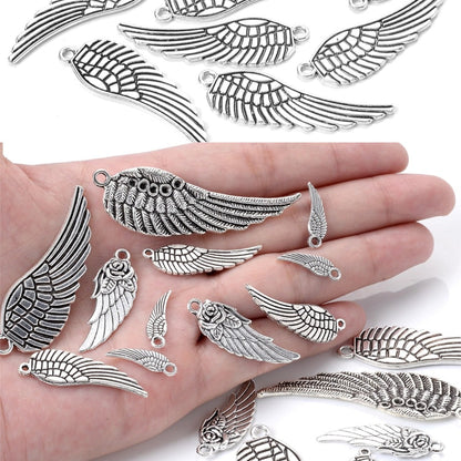 Vintage Alloy Wing Pendants