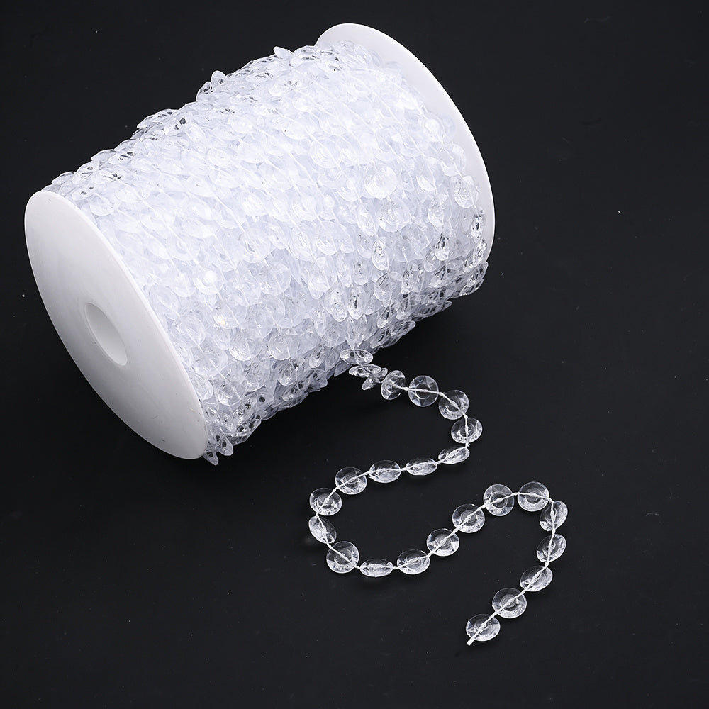 10m 10mm Transparent Acrylic Bead Chain Roll
