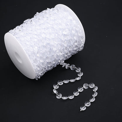 10m 10mm Transparent Acrylic Bead Chain Roll