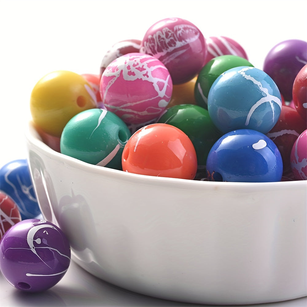 Iridescent Round Acrylic Beads