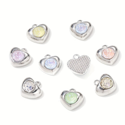 Alloy Heart Round Pendant Charms
