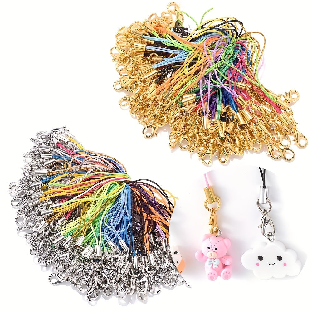 50PCS 70mm Colorful Nylon Lobster Clasp Strap Set