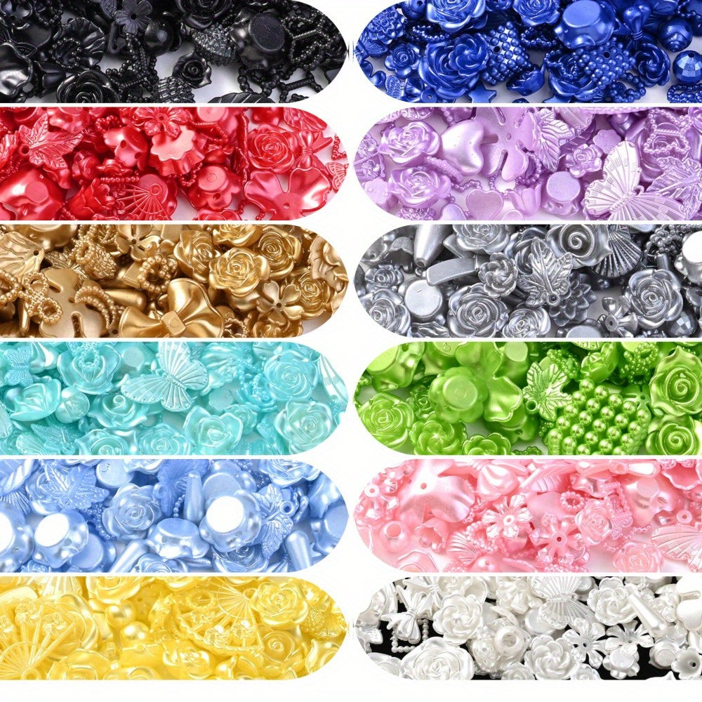 8-40 mm Acrylic Butterfly, Flower, Moon & Star Bead Assortment
