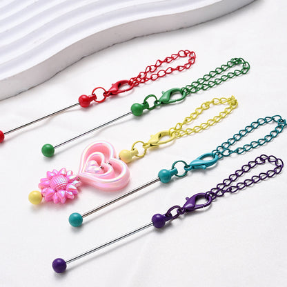 Metal Beaded Keychain Rods