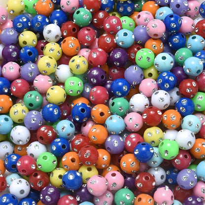100PCS 8mm Acrylic Bead Set