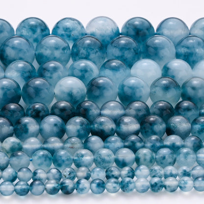 Deep Blue Jade Stone Beads