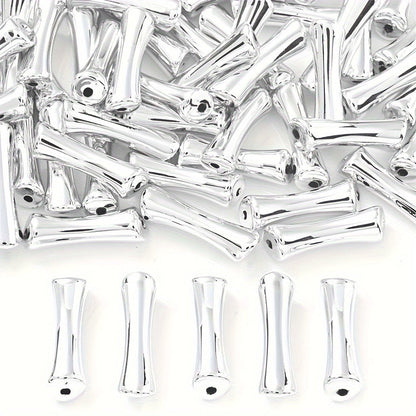 Curved Bamboo Tube Acrylic Beads