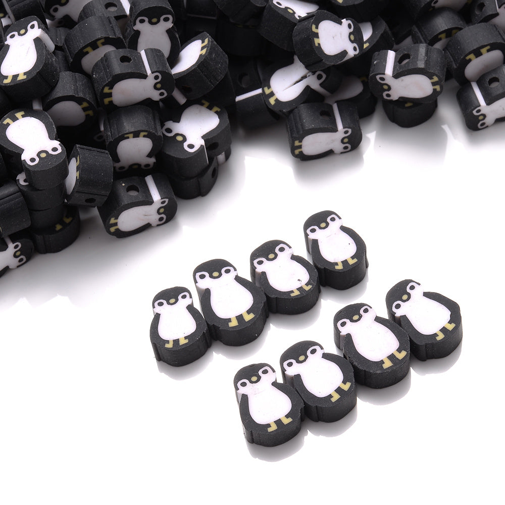 Penguin Polymer Clay Beads