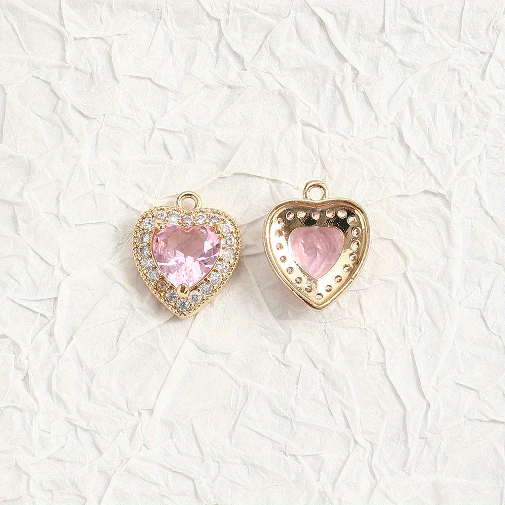 Vintage Heart Glass Pendants