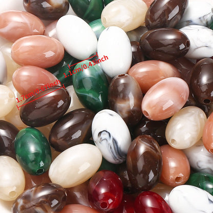 Two-Color Marble Acrylic Beads