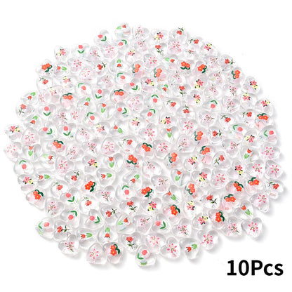 Transparent Acrylic Flower Beads