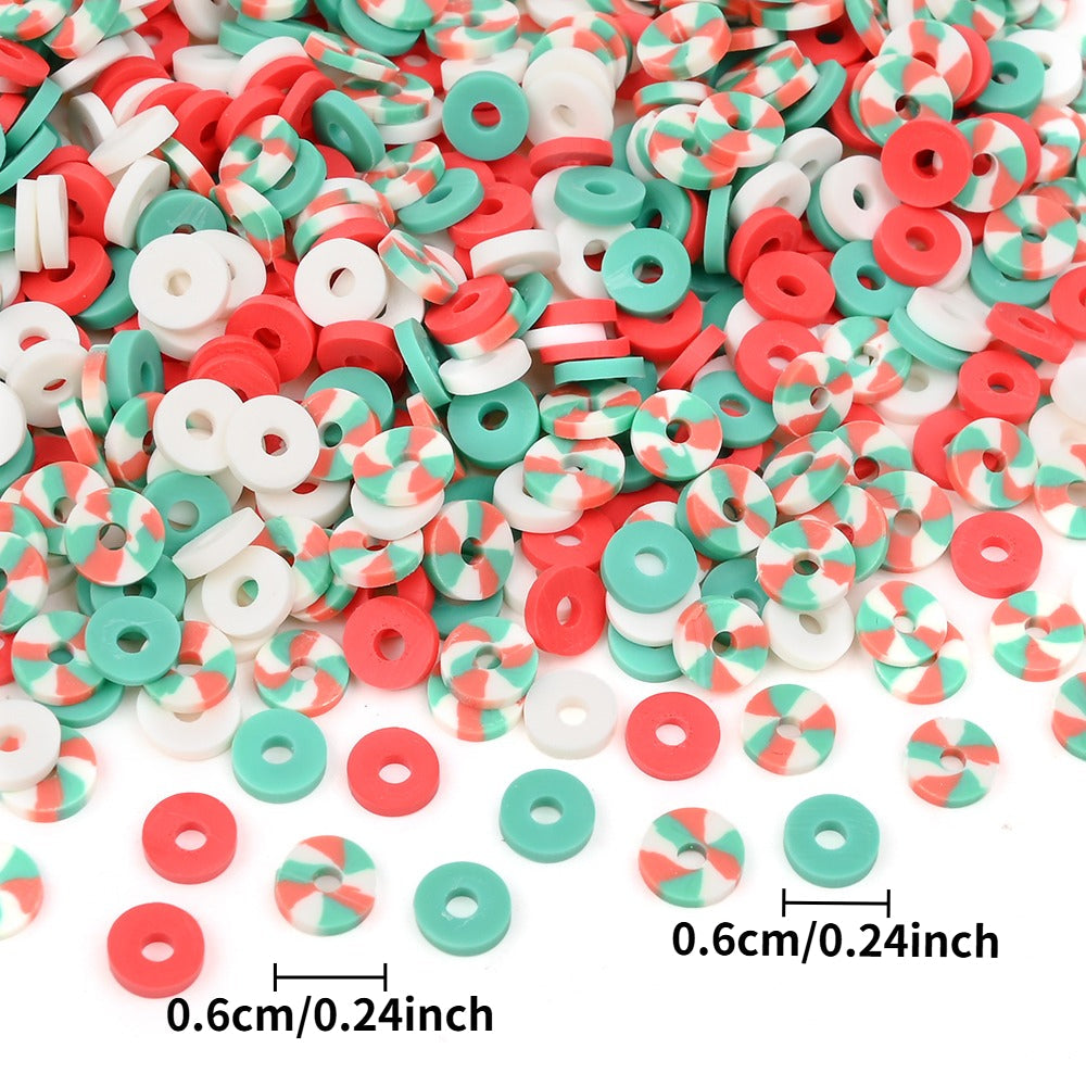 Mixed Color Round Clay Beads