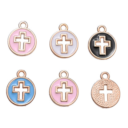 Enamel Cross Pendant Charms