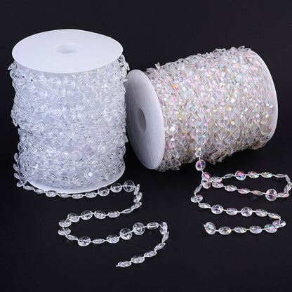 10m 10mm Transparent Acrylic Bead Chain Roll