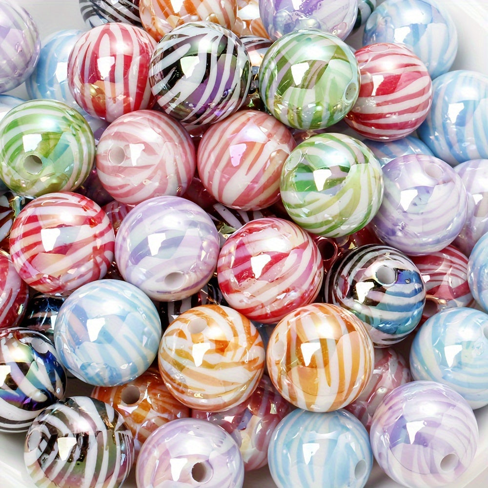 Zebra AB Acrylic Beads