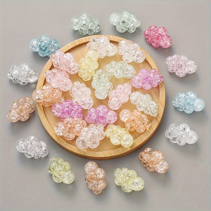10PCS 16×24mm Cracked Cloud Acrylic Bead Set