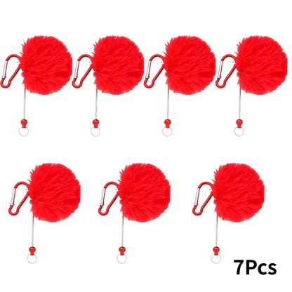 7-Piece 15.5x7 cm Climbing Buckles with Pom-Poms