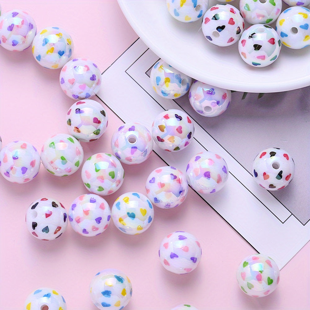 Multi-Color Love Acrylic Beads