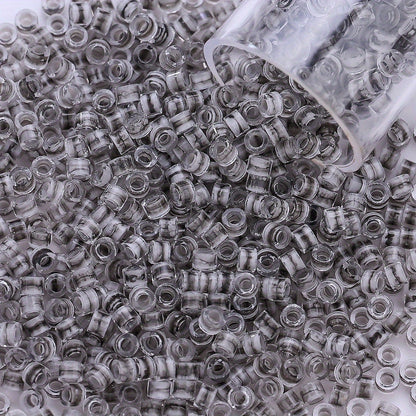 Clear Ink Core Glass Seed Beads