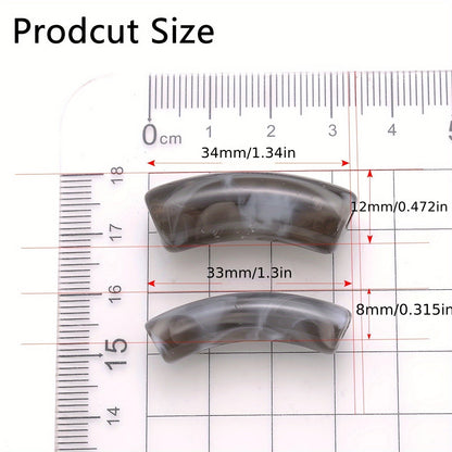 Gradient Curved Acrylic Beads