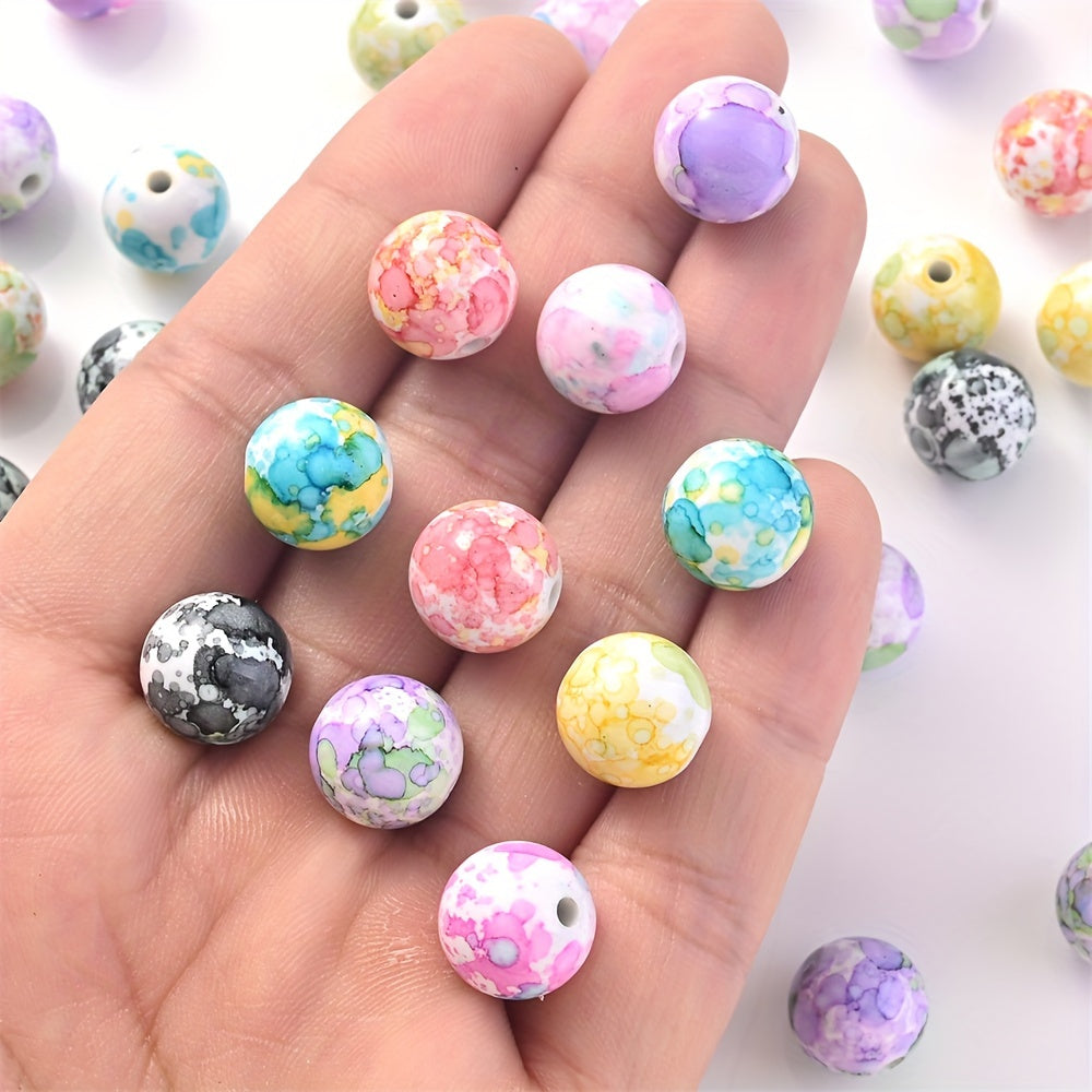 Mixed Color Round Acrylic Beads