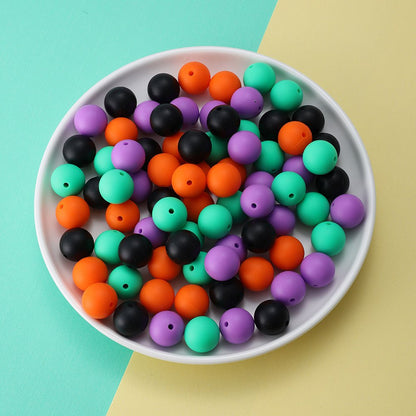 Halloween Silicone Round Beads