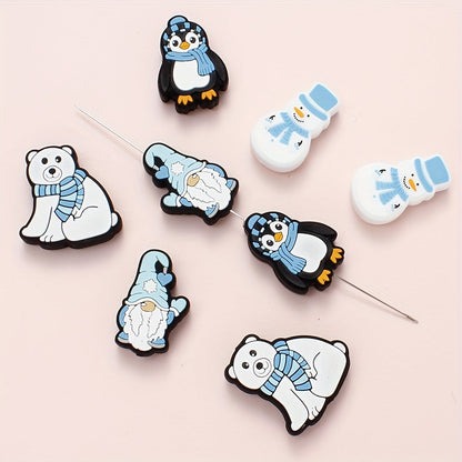 Winter Animal Silicone Bead Set